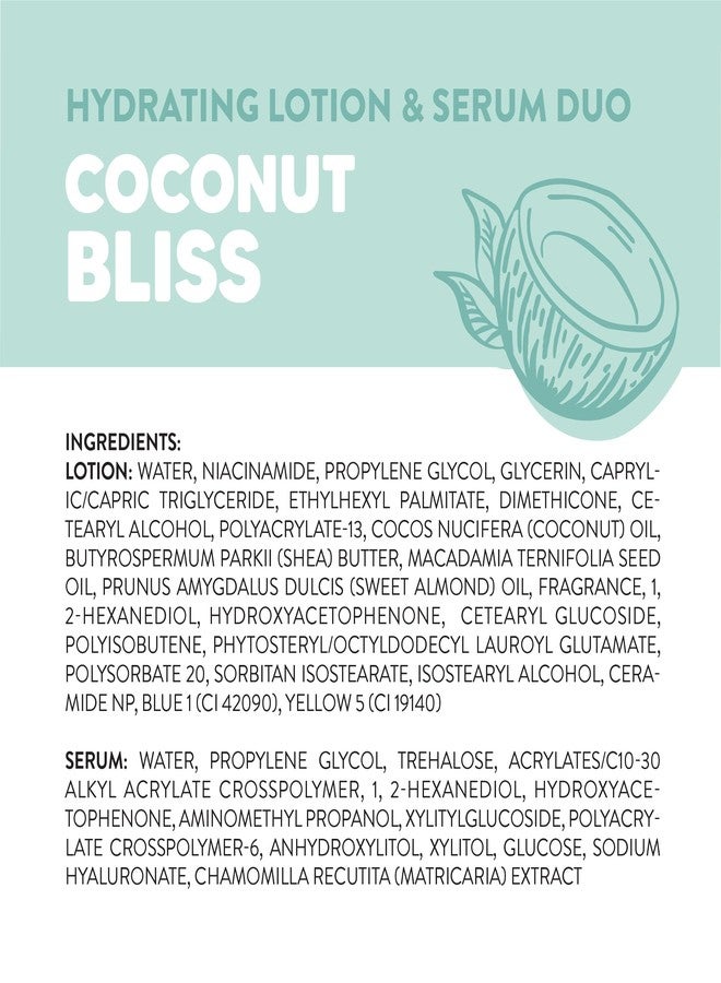 Onyx Professional Hydrating Body Lotion & Serum Duo with Ceramide NP & Coconut Oil, Coconut Bliss, 7 fl oz, 2pk - Image 4